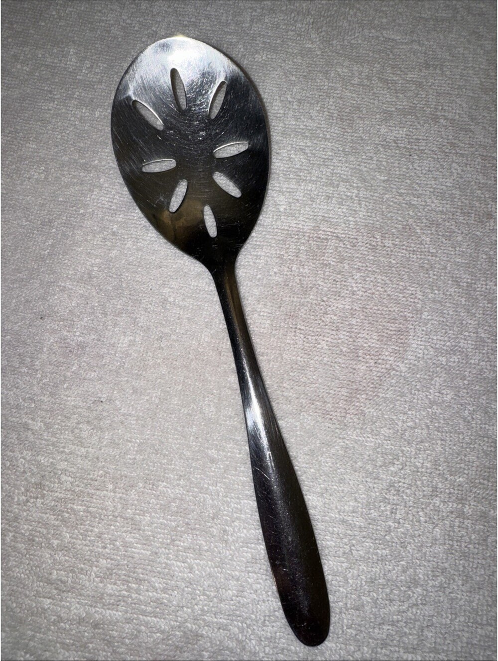 Vintage Stainless by Imperial USA 9" Slotted Serving Spoon Flatware